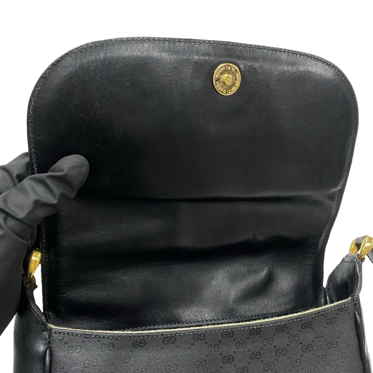 Gucci Vintage Micro GG Leather Shoulder Bag