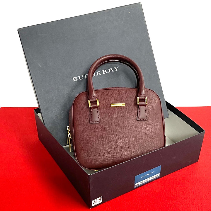 Burberry Leather Nova Check Mini Handbag