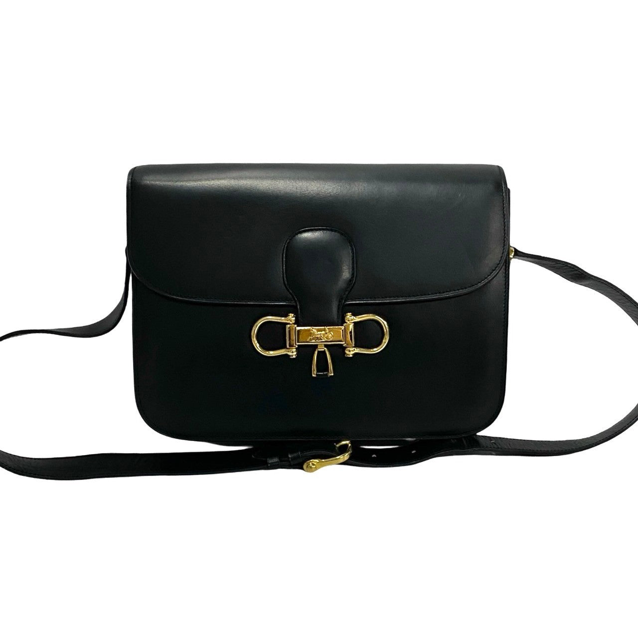 Celine Leather Shoulder Bag Black