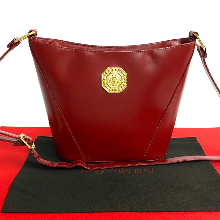 Yves Saint Laurent Leather Cassandra Logo Shoulder Bag