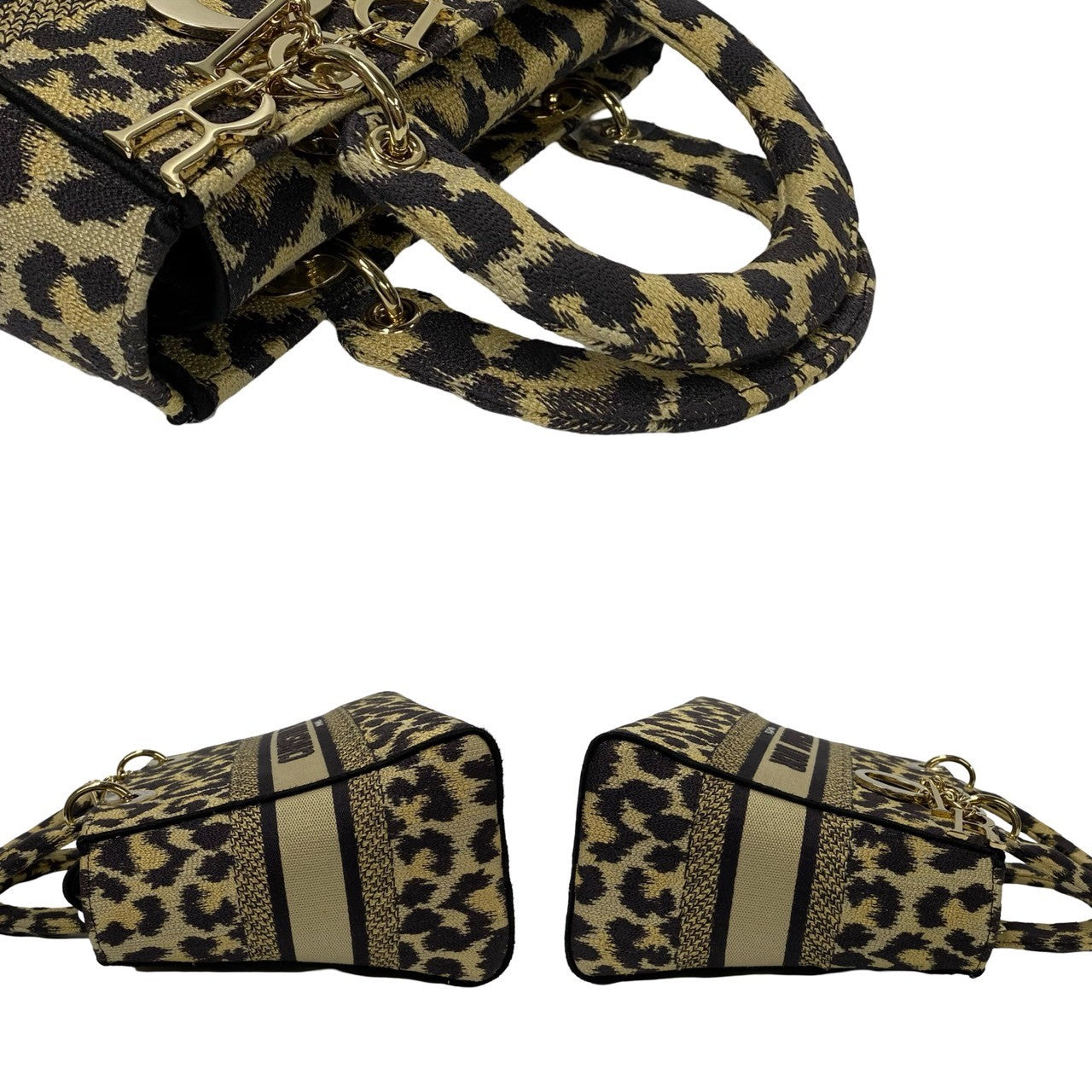 Dior Lady D-Lite Medium Leopard Canvas Bag