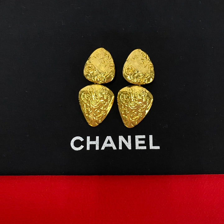 Chanel Vintage Stainless Quartz Earrings 93P