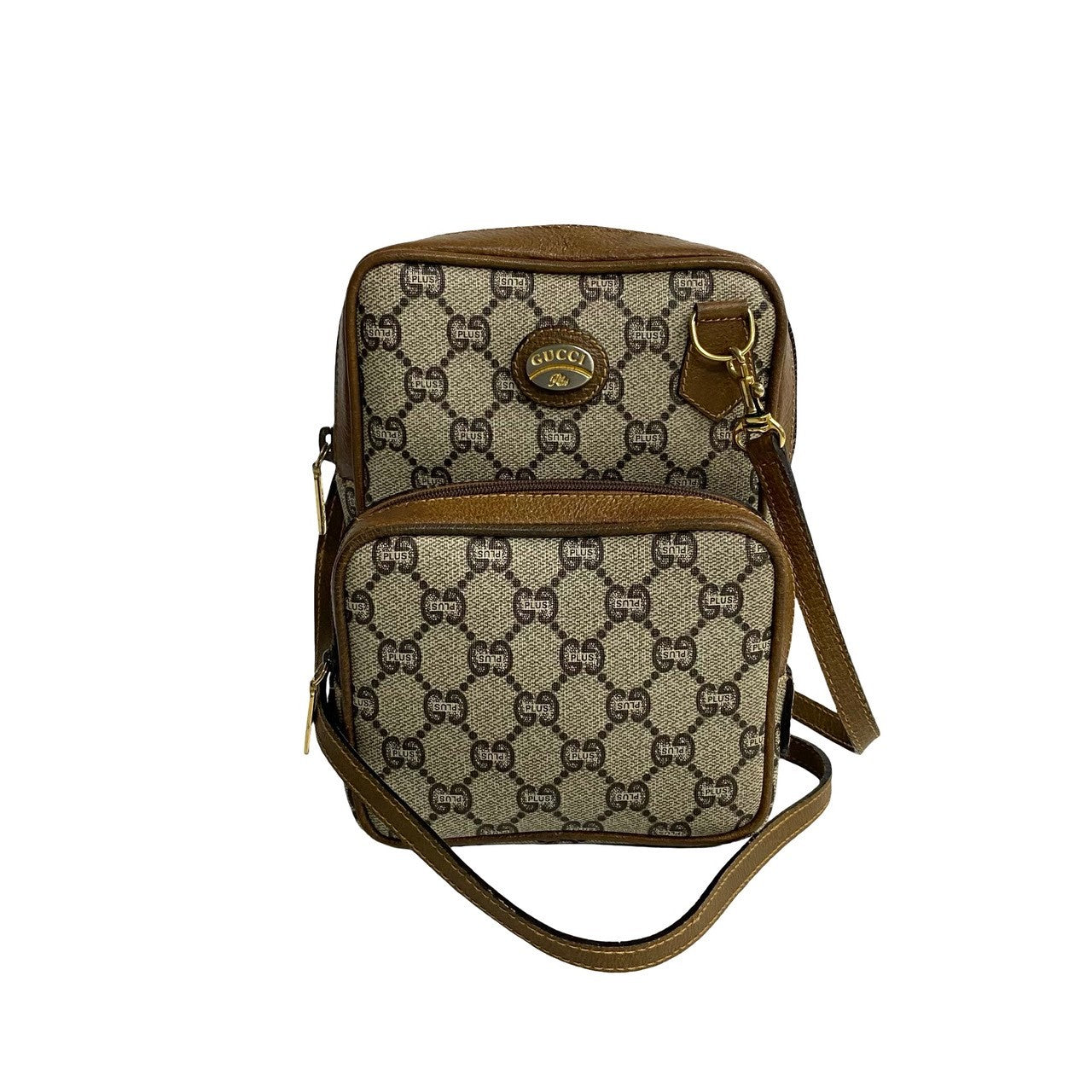 Gucci Vintage Leather Shoulder Bag Brown