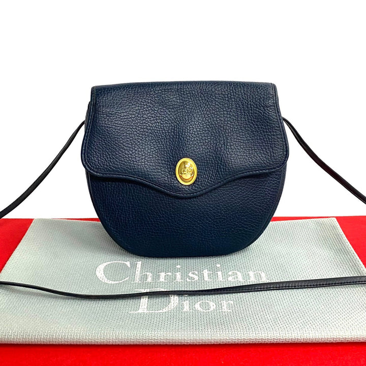 Dior Leather Mini Shoulder Bag Navy