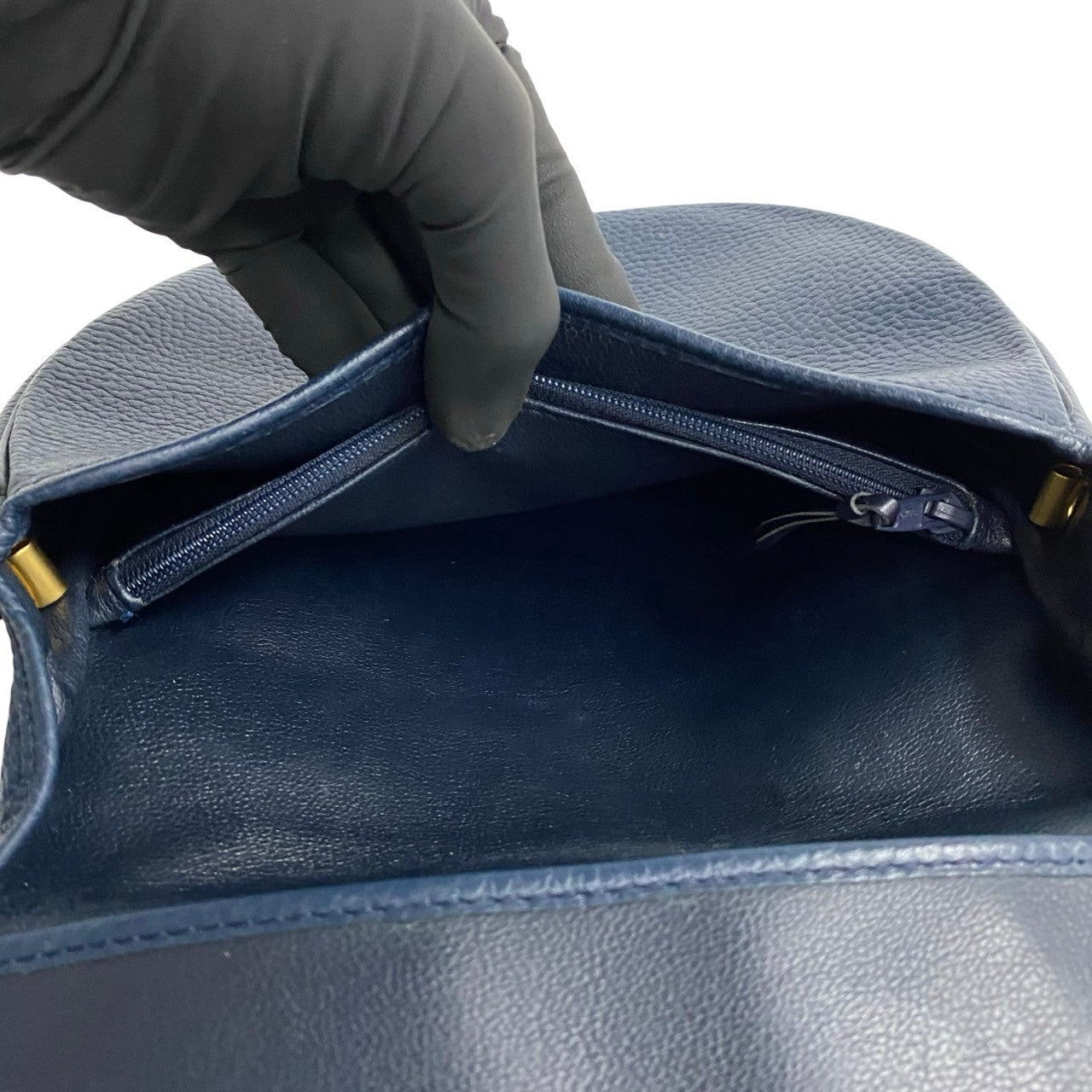 Dior Leather Mini Shoulder Bag Navy