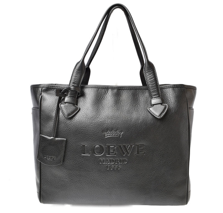 Loewe Vintage Calfskin Tote Bag Black