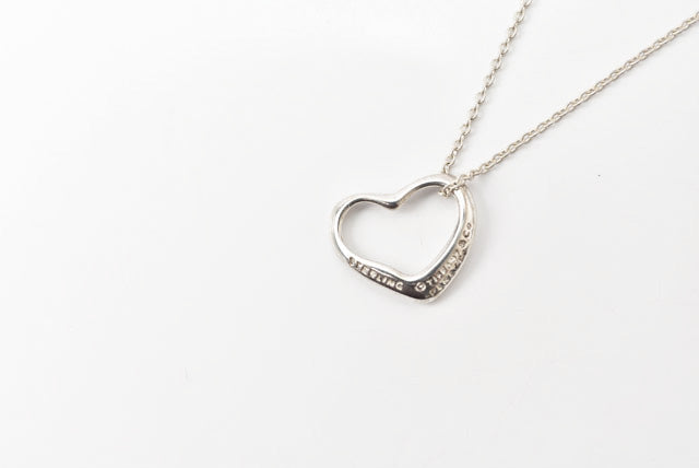 Tiffany & Co. Silver Open Heart Necklace/Pendant