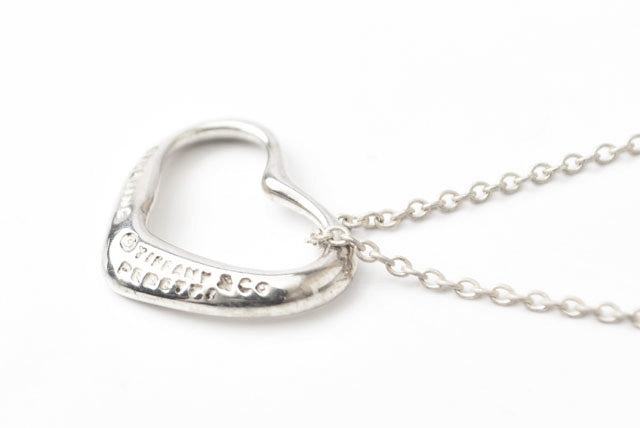 Tiffany & Co. Silver Open Heart Necklace/Pendant