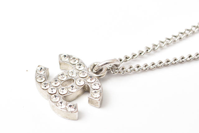 Chanel Metal Rhinestone Necklace Pendant