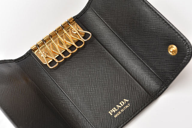 Prada Embossed Leather Key Case/Key Holder 1PG222 in Pristine Condition