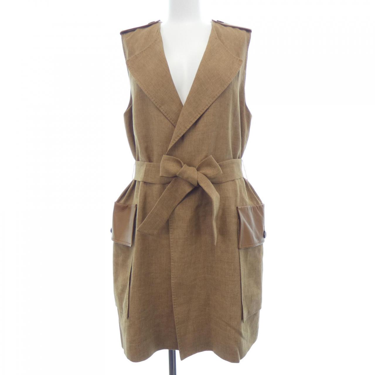 Max Mara 100% Linen Long Vest
