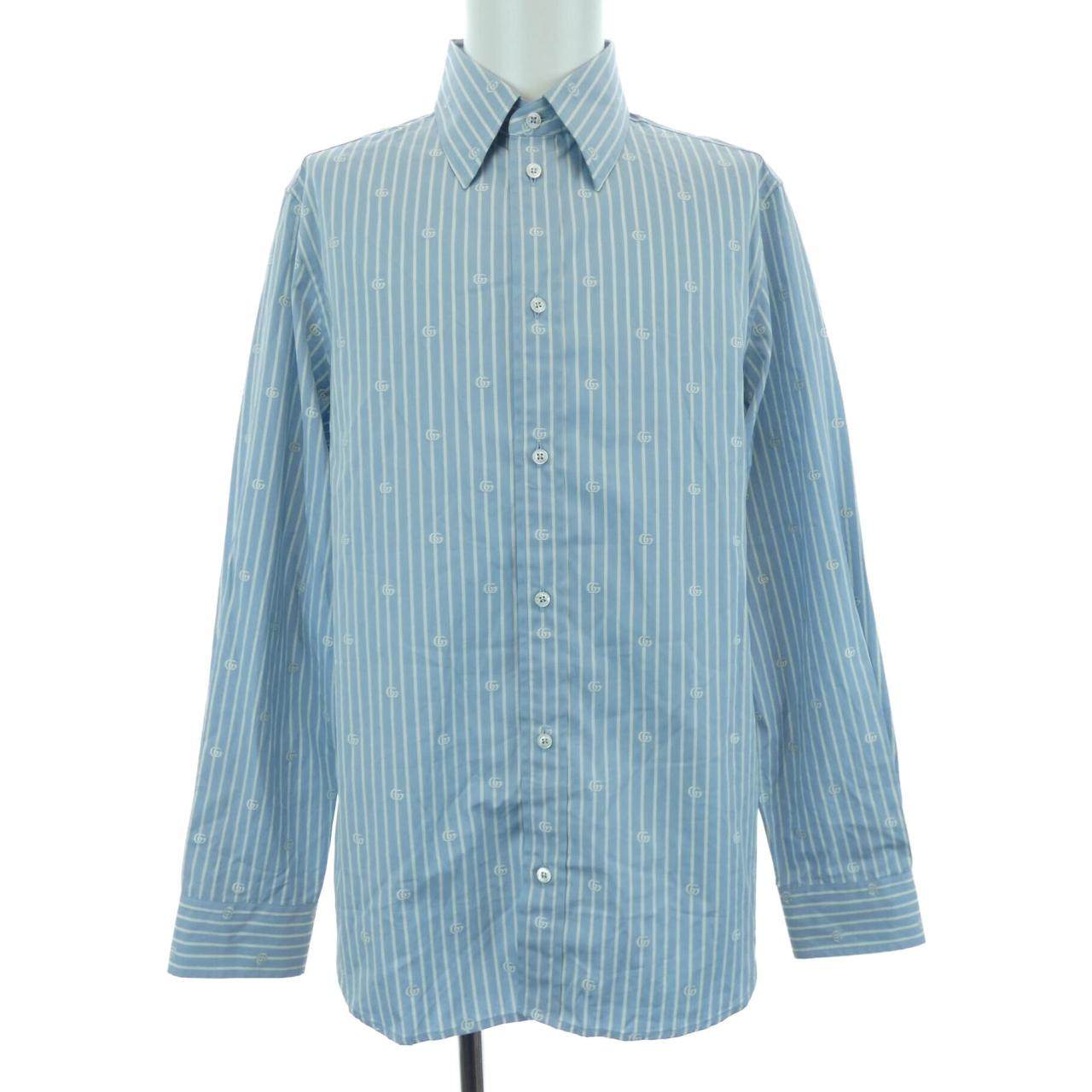 Gucci GG Striped Fil Coupe Cotton Shirt