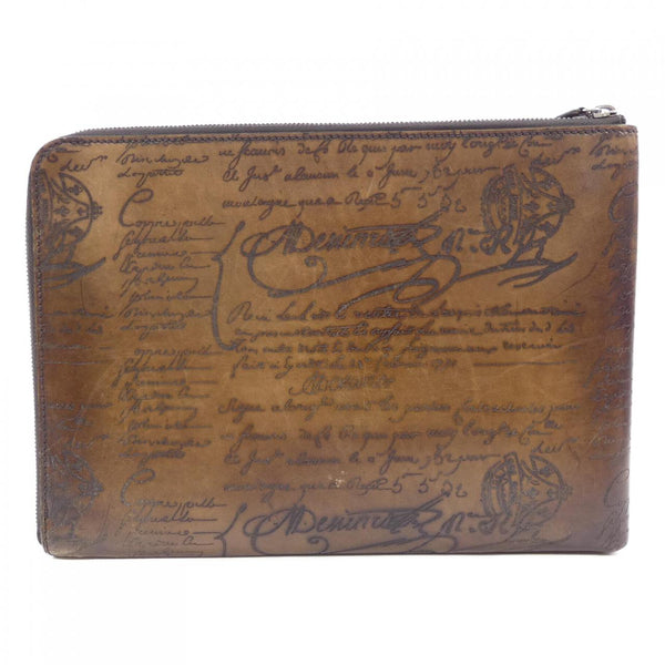 Berluti Leather Clutch Bag