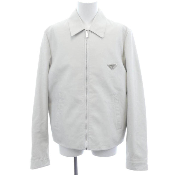 Prada Triangle Logo Leather Jacket
