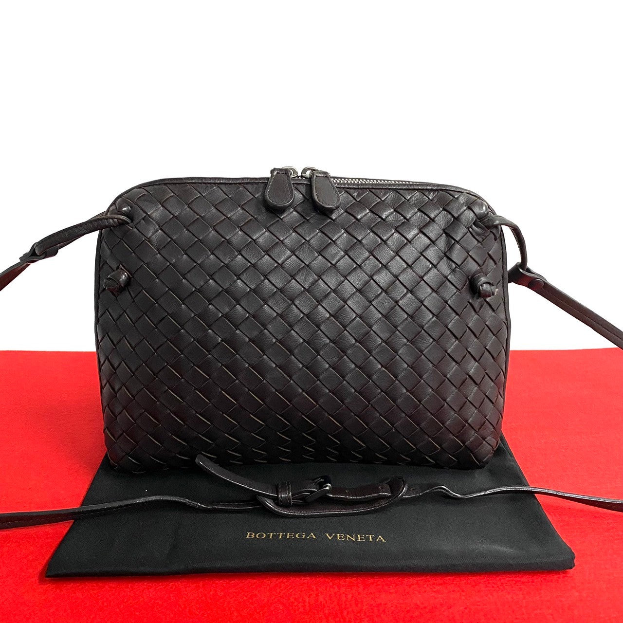 Bottega Veneta Leather Intrecciato Shoulder Bag