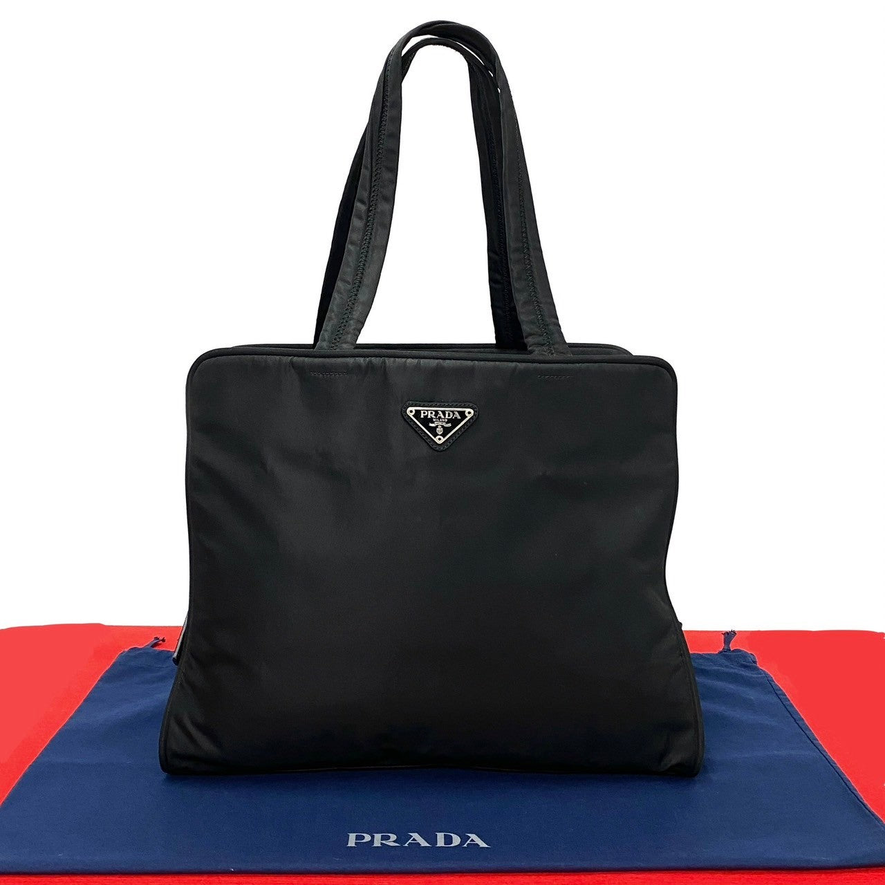 Prada Nylon Mini Tote Bag Black