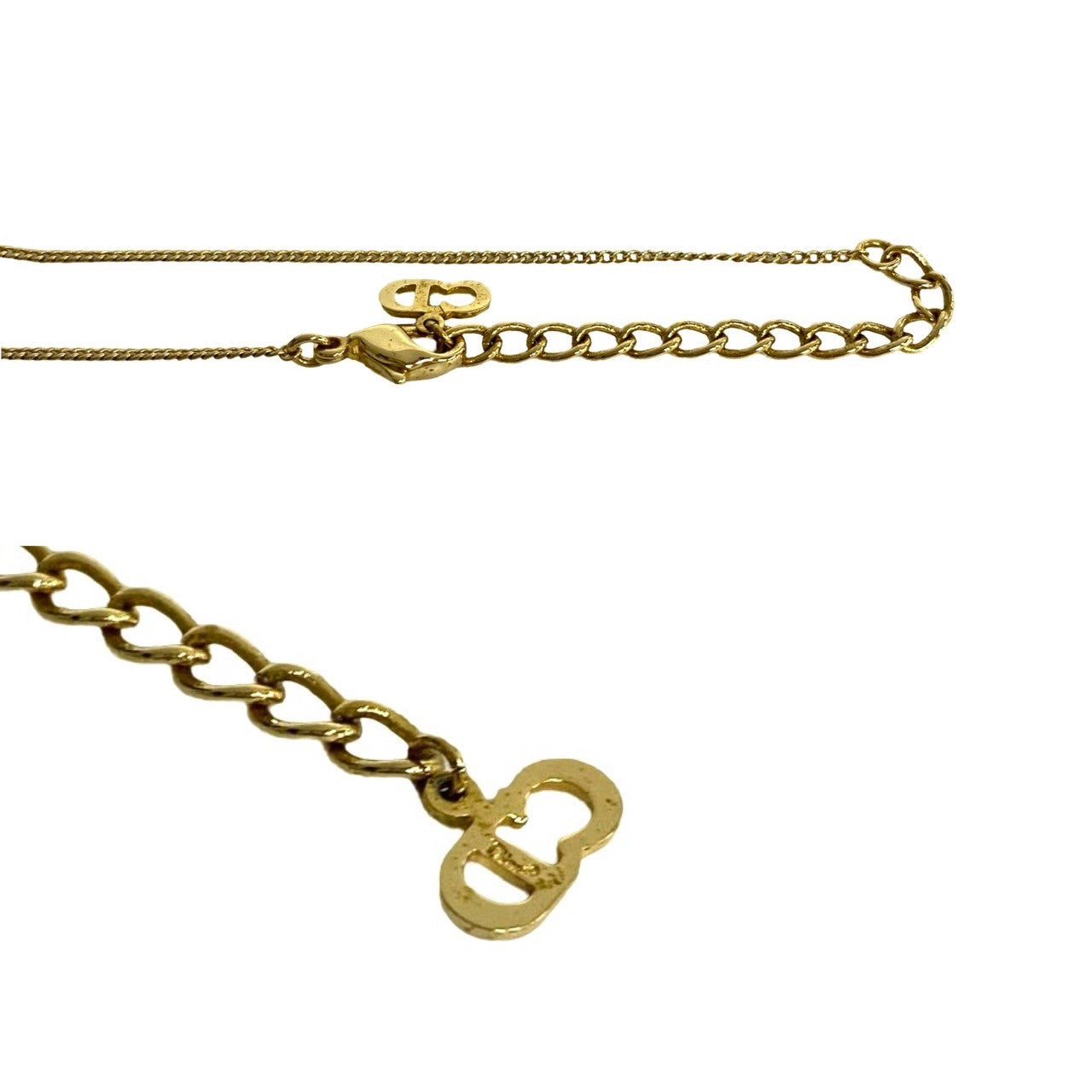 Christian Dior Vintage Logo Chain Bracelet Gold