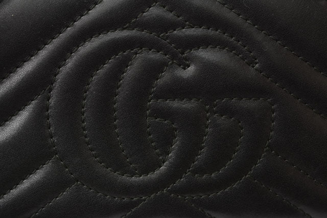 Gucci GG Marmont Leather Long Wallet Black