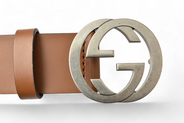 Gucci Leather Interlocking G Buckle Belt