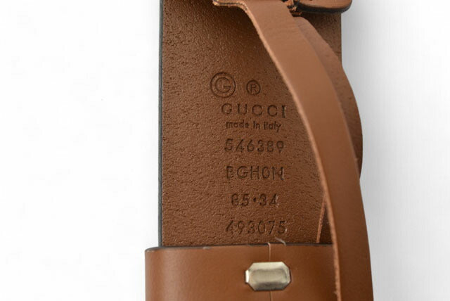 Gucci Leather Interlocking G Buckle Belt