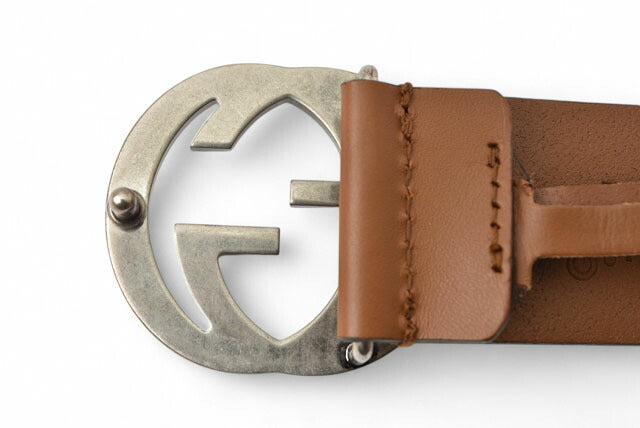 Gucci Leather Interlocking G Buckle Belt