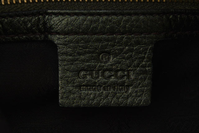 Gucci Leather New Jackie 2way Bag Dark Green