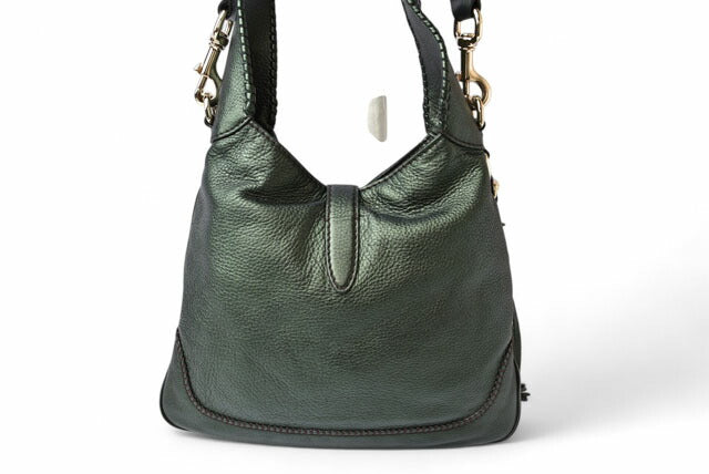 Gucci Leather New Jackie 2way Bag Dark Green