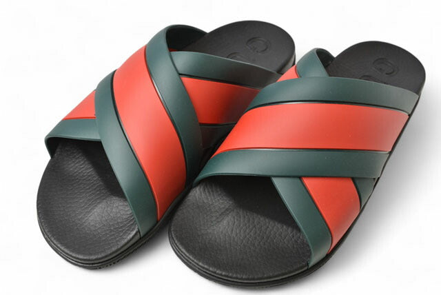 Gucci Men's Slide Sandals Green/Red