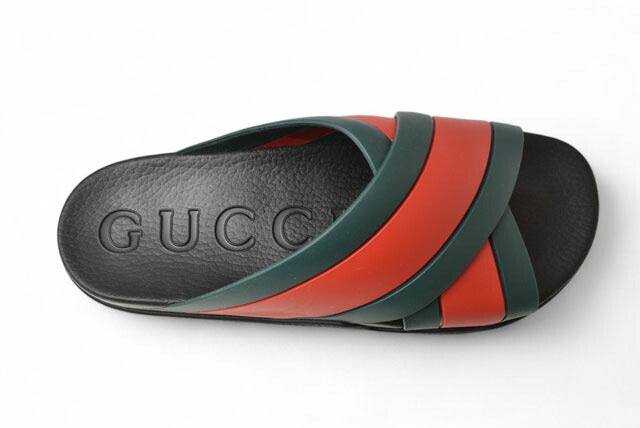 Gucci Men's Slide Sandals Green/Red