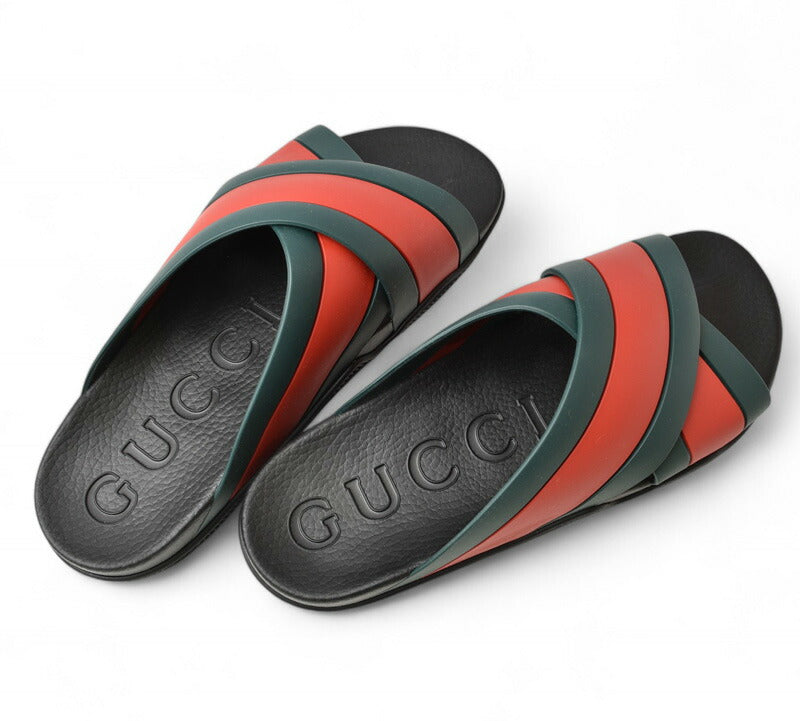 Gucci Men's Slide Sandals Green/Red