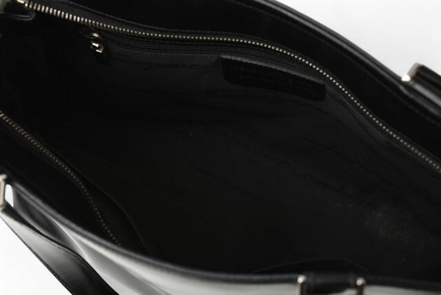 Salvatore Ferragamo Leather 2way Tote/Shoulder Bag Black