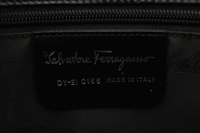 Salvatore Ferragamo Leather 2way Tote/Shoulder Bag Black