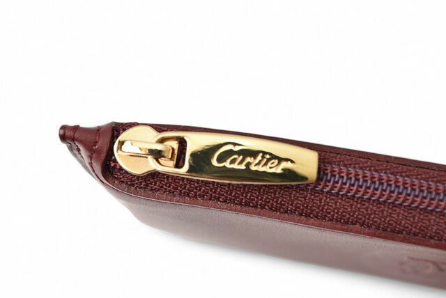 Cartier Leather Coin/Card Case with Keychain