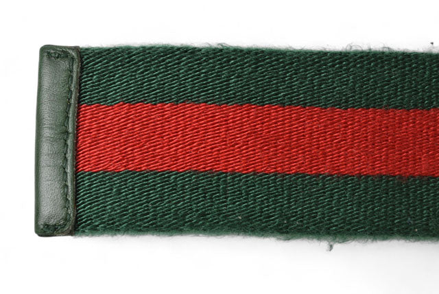 Gucci Belt 85/34 Green Red Silver Buckle