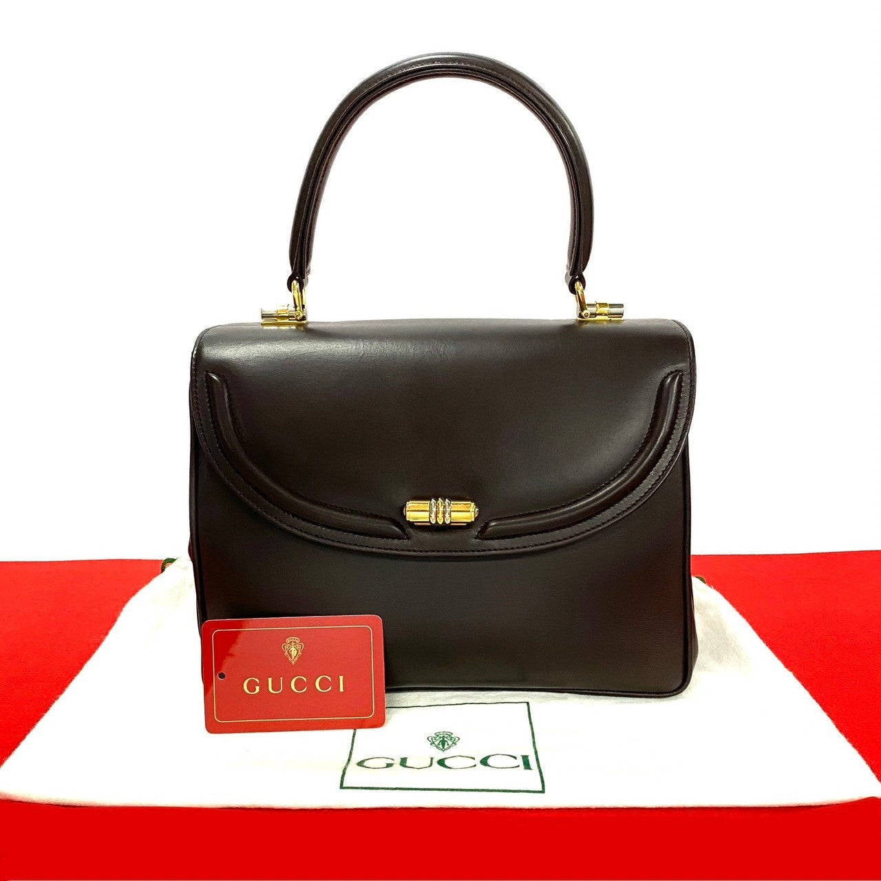 Gucci Leather Handbag Brown