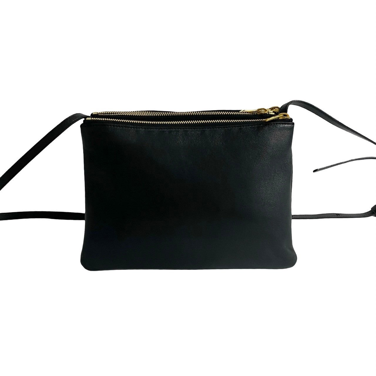 Celine Trio Leather Mini Shoulder Bag Black