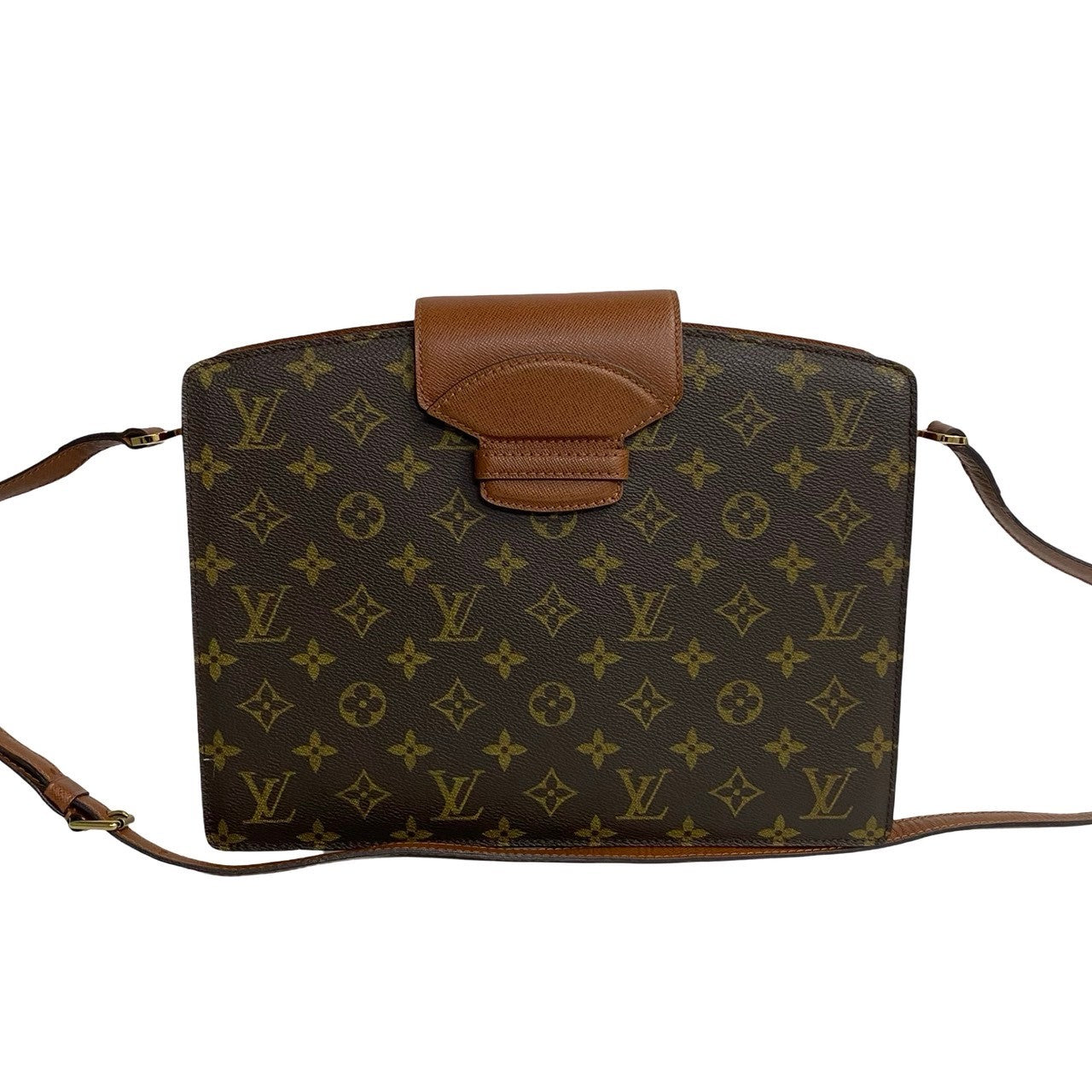 Louis Vuitton Monogram Leather Shoulder Bag Brown