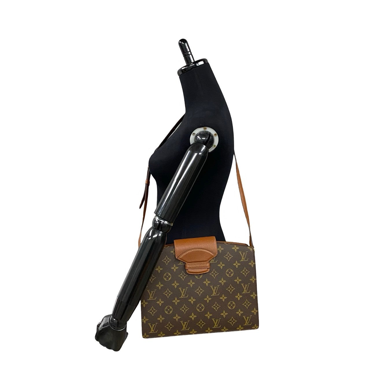 Louis Vuitton Monogram Leather Shoulder Bag Brown