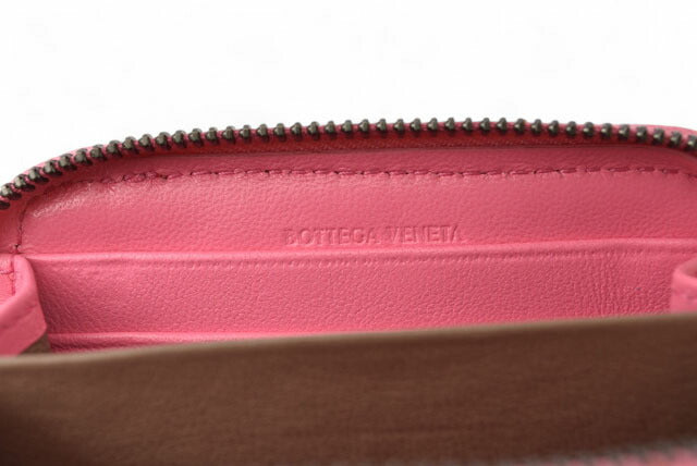 Bottega Veneta Leather Bifold Wallet Pink