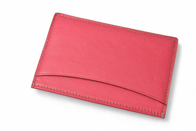 Cartier Leather Card Case Raspberry