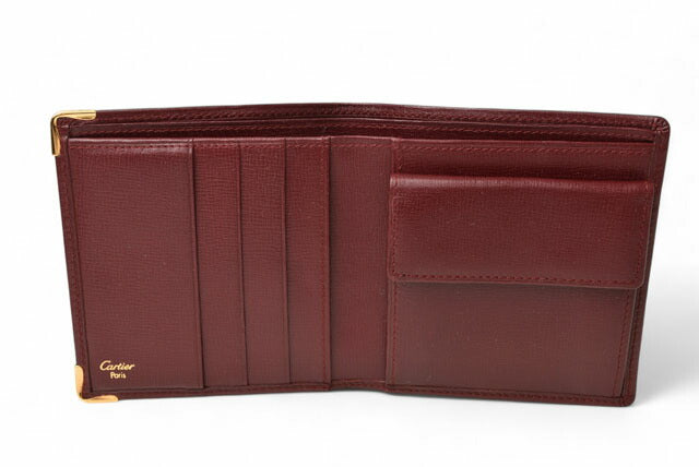 Cartier Leather Bifold Wallet Bordeaux L3000165