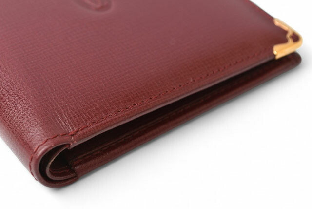 Cartier Leather Bifold Wallet Bordeaux L3000165