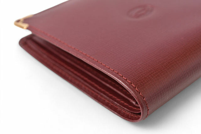 Cartier Leather Bifold Wallet Bordeaux L3000165