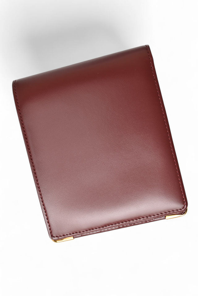 Cartier Leather Bifold Wallet Bordeaux