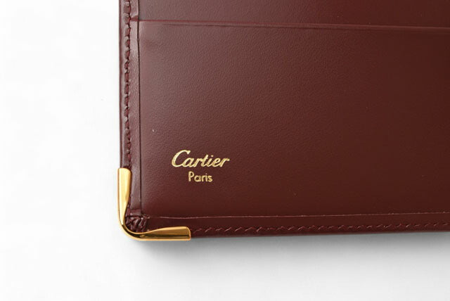 Cartier Leather Bifold Wallet Bordeaux