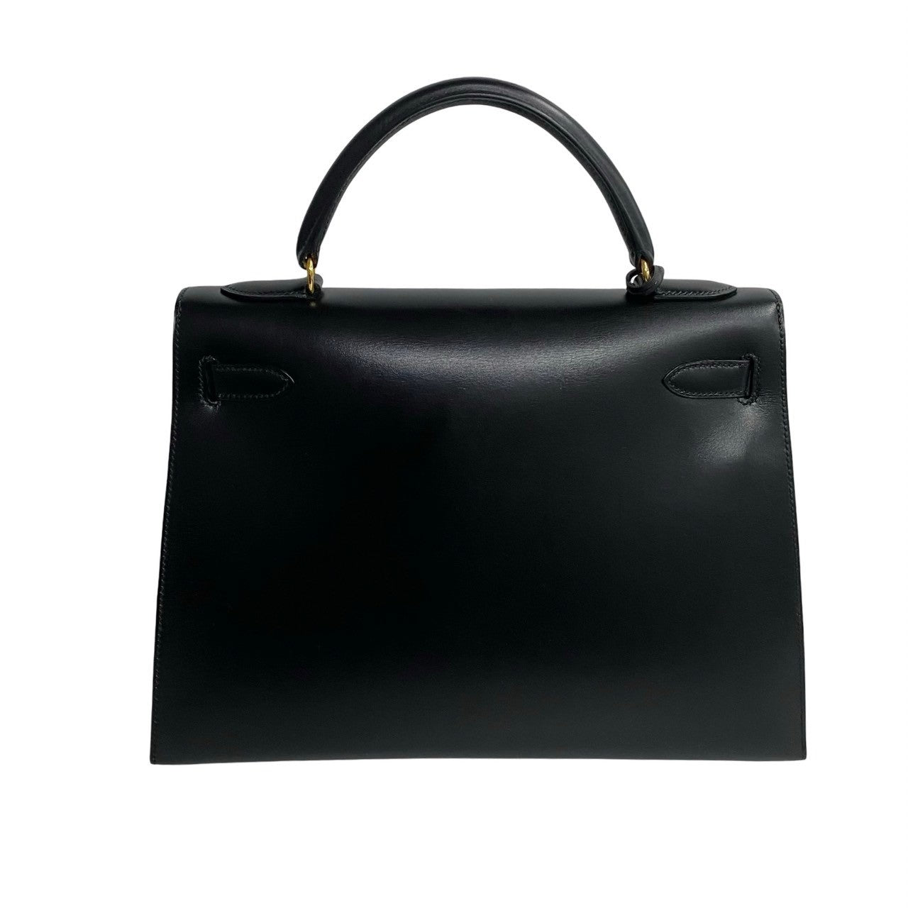 Hermes Kelly 32 Leather 2way Handbag Black