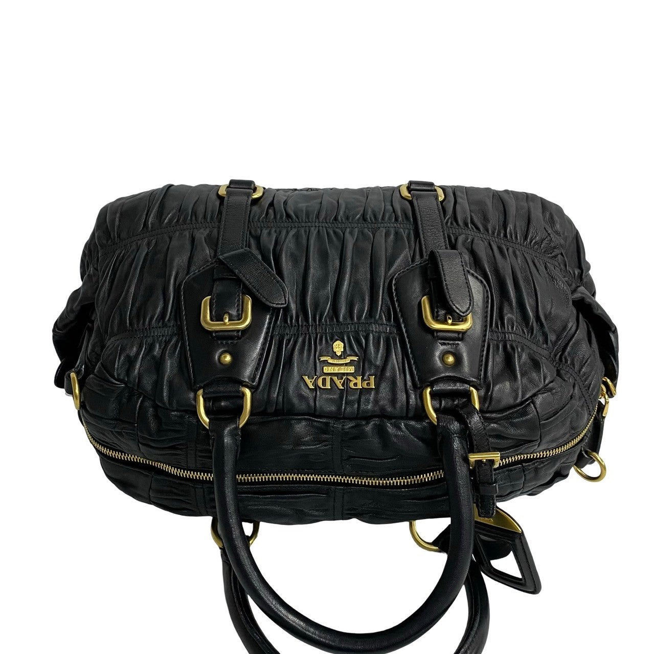 Prada Leather 2way Handbag Black