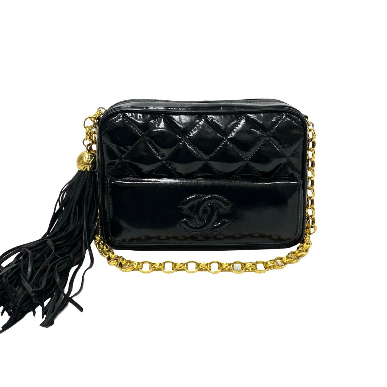 Chanel Patent Leather Chain Shoulder Bag