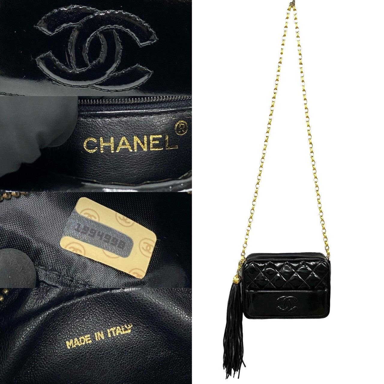 Chanel Patent Leather Chain Shoulder Bag