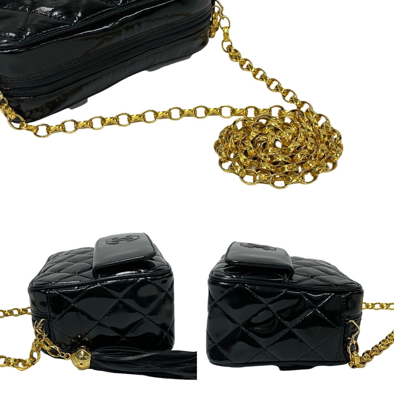 Chanel Patent Leather Chain Shoulder Bag